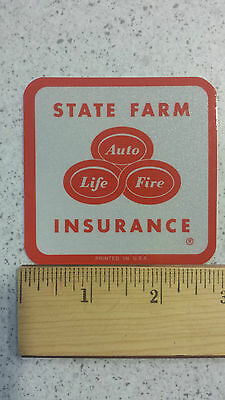 State Farm Insurance Vintage Reflective Bumper Sticker Decal 2.75"