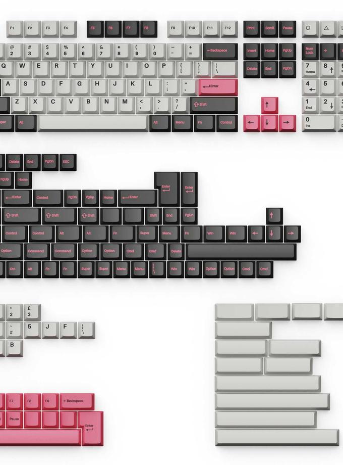 Cherry Profile Double - Shot PBT Full Set Keycaps - Dolch Pink Best Buy