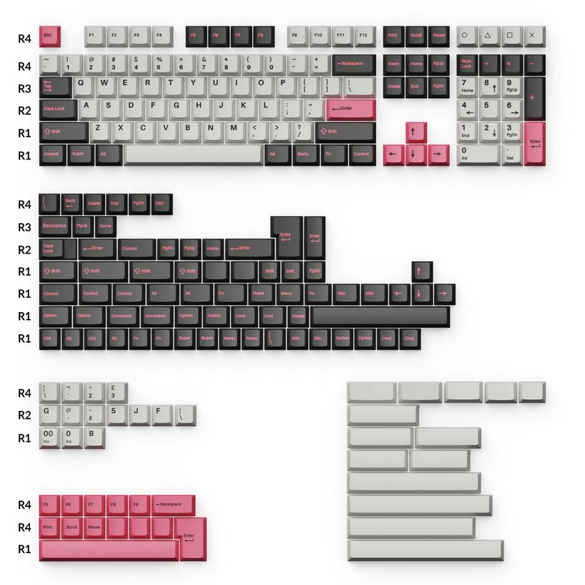 Cherry Profile Double - Shot PBT Full Set Keycaps - Dolch Pink Best Buy