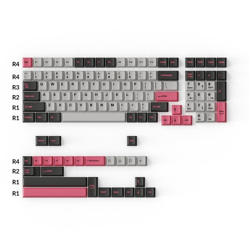 Cherry Profile Double - Shot PBT Full Set Keycaps - Dolch Pink Best Buy