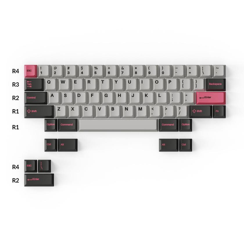 Cherry Profile Double - Shot PBT Full Set Keycaps - Dolch Pink Best Buy