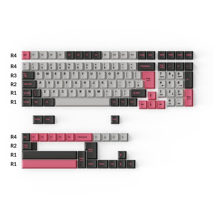 Cherry Profile Double - Shot PBT Full Set Keycaps - Dolch Pink Best Buy