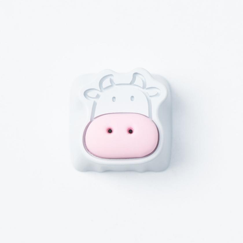 Cute Cows Aluminum Alloy Artisan Keycap High Quality