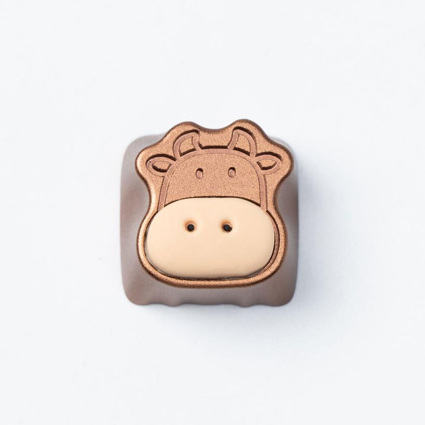 Cute Cows Aluminum Alloy Artisan Keycap High Quality