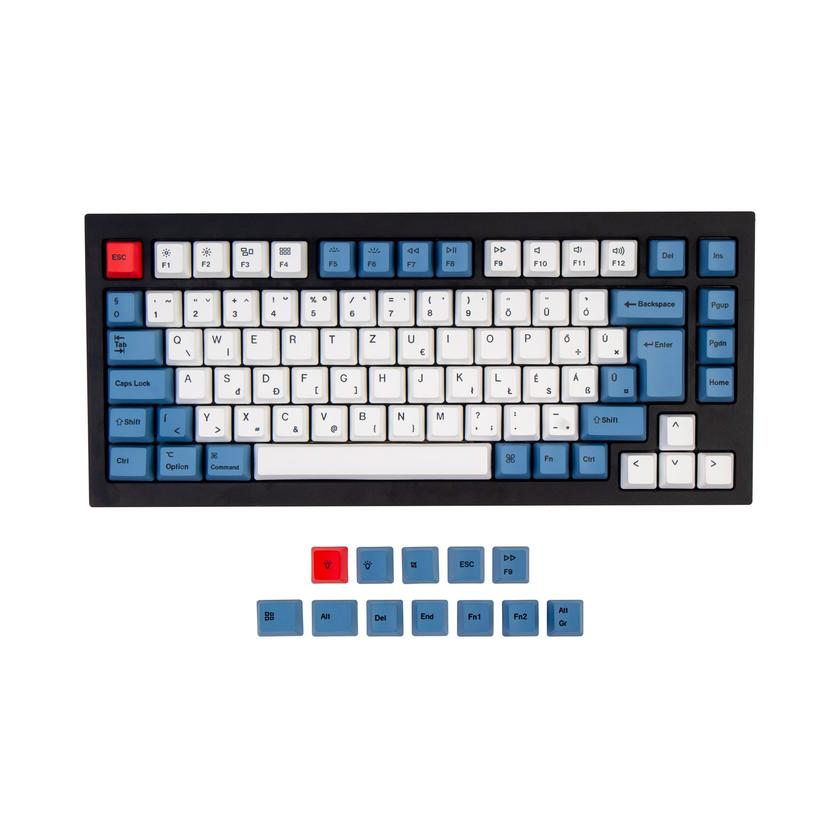 ISO & ANSI Q1 & Q1 Pro & Q2 & Q2 Pro & V1 & V2 & K2 & K2 Pro OEM Dye-Sub PBT Keycap Set - Blue High Quality