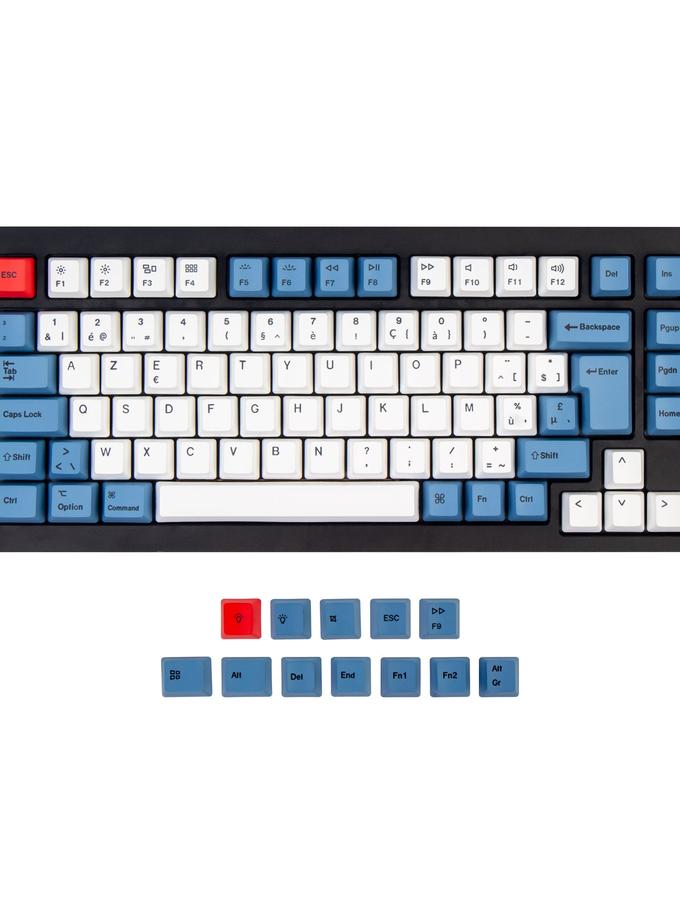 ISO & ANSI Q1 & Q1 Pro & Q2 & Q2 Pro & V1 & V2 & K2 & K2 Pro OEM Dye-Sub PBT Keycap Set - Blue High Quality