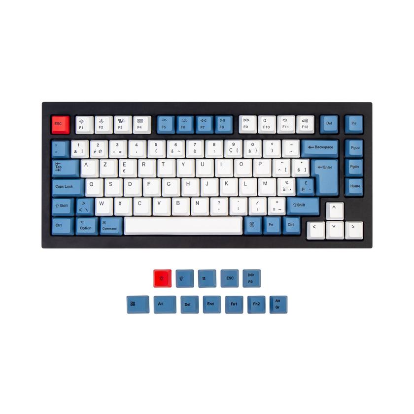 ISO & ANSI Q1 & Q1 Pro & Q2 & Q2 Pro & V1 & V2 & K2 & K2 Pro OEM Dye-Sub PBT Keycap Set - Blue High Quality