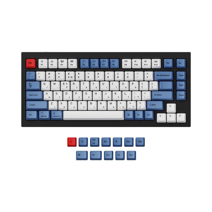 ISO & ANSI Q1 & Q1 Pro & Q2 & Q2 Pro & V1 & V2 & K2 & K2 Pro OEM Dye-Sub PBT Keycap Set - Blue High Quality