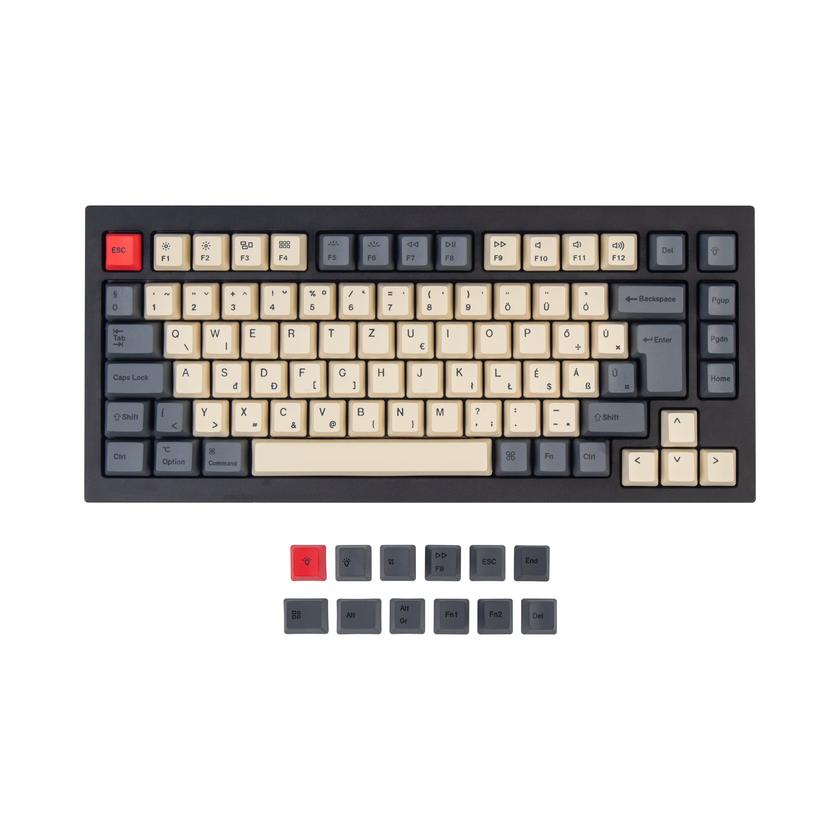 ISO & ANSI Q1 & Q1 Pro & Q2 & Q2 Pro & V1 & V2 & K2 & K2 Pro OEM Dye-Sub PBT Keycap Set - Carbon Best Price