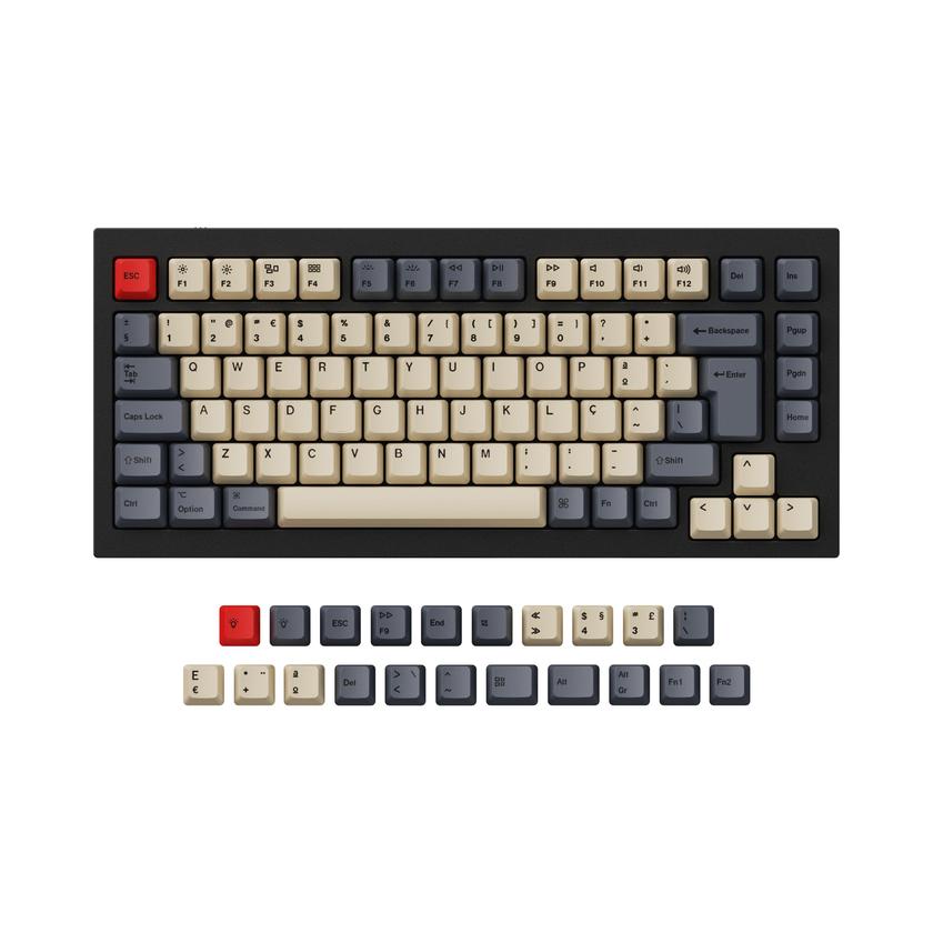 ISO & ANSI Q1 & Q1 Pro & Q2 & Q2 Pro & V1 & V2 & K2 & K2 Pro OEM Dye-Sub PBT Keycap Set - Carbon Best Price