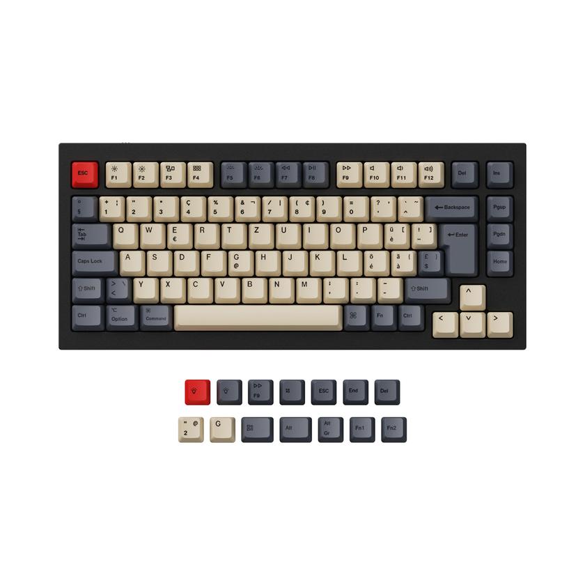 ISO & ANSI Q1 & Q1 Pro & Q2 & Q2 Pro & V1 & V2 & K2 & K2 Pro OEM Dye-Sub PBT Keycap Set - Carbon Best Price