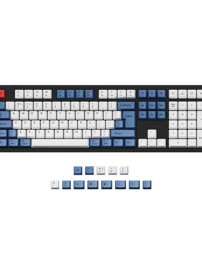 ISO & ANSI Q3 & Q4 & Q4 Pro & Q6 & Q6 Pro & V3 & V4 & V6 & K8 & K8 Pro OEM Dye-Sub PBT Keycap Set - Blue New Arrival