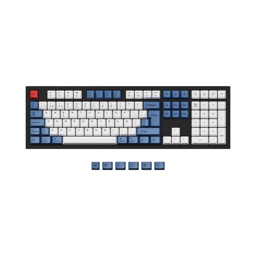 ISO & ANSI Q3 & Q4 & Q4 Pro & Q6 & Q6 Pro & V3 & V4 & V6 & K8 & K8 Pro OEM Dye-Sub PBT Keycap Set - Blue New Arrival