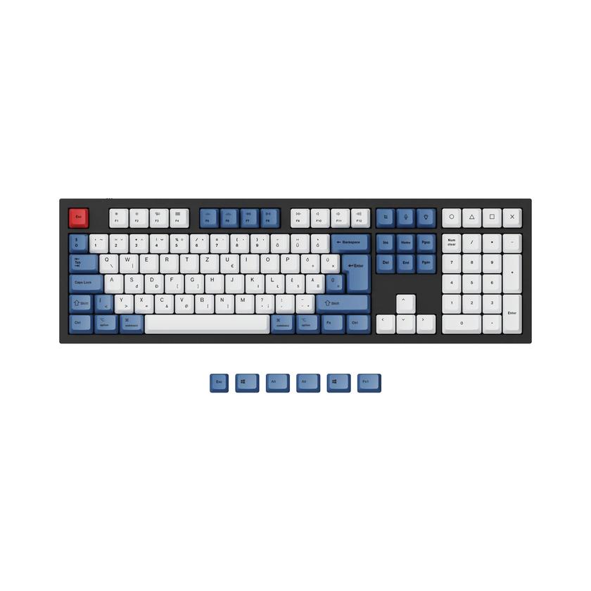 ISO & ANSI Q3 & Q4 & Q4 Pro & Q6 & Q6 Pro & V3 & V4 & V6 & K8 & K8 Pro OEM Dye-Sub PBT Keycap Set - Blue New Arrival