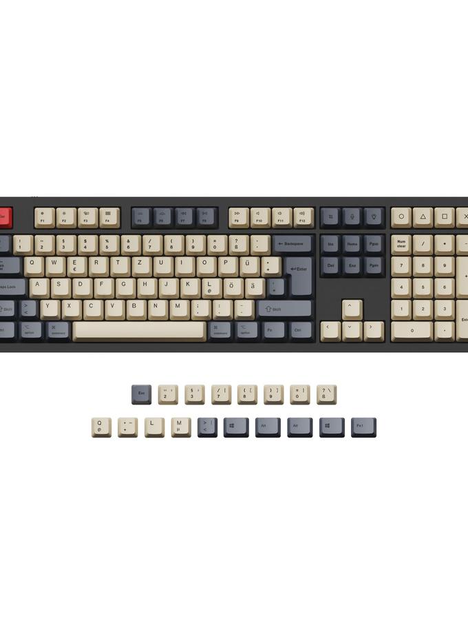 ISO & ANSI Q3 & Q4 & Q4 Pro & Q6 & Q6 Pro & V3 & V4 & V6 & K8 & K8 Pro OEM Dye-Sub PBT Keycap Set - Carbon On Sale