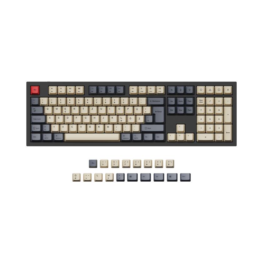 ISO & ANSI Q3 & Q4 & Q4 Pro & Q6 & Q6 Pro & V3 & V4 & V6 & K8 & K8 Pro OEM Dye-Sub PBT Keycap Set - Carbon On Sale