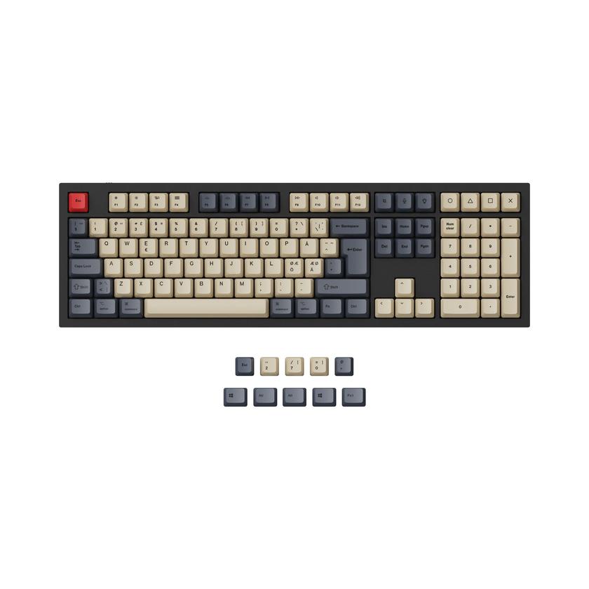 ISO & ANSI Q3 & Q4 & Q4 Pro & Q6 & Q6 Pro & V3 & V4 & V6 & K8 & K8 Pro OEM Dye-Sub PBT Keycap Set - Carbon On Sale