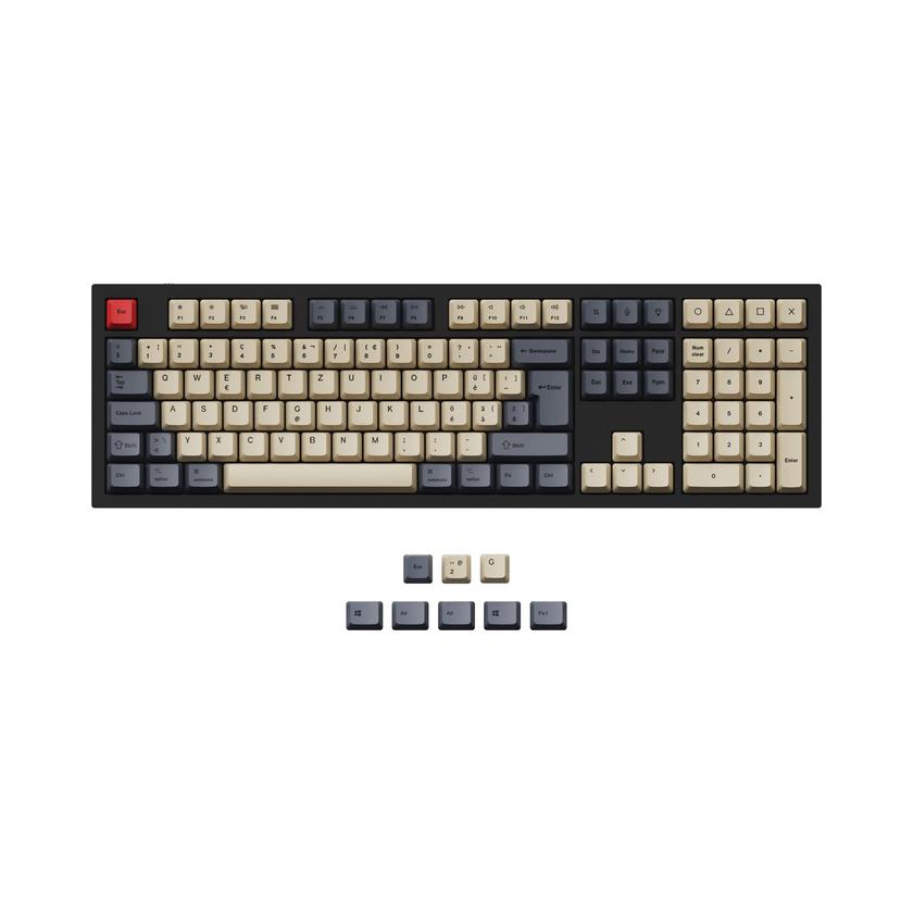 ISO & ANSI Q3 & Q4 & Q4 Pro & Q6 & Q6 Pro & V3 & V4 & V6 & K8 & K8 Pro OEM Dye-Sub PBT Keycap Set - Carbon On Sale