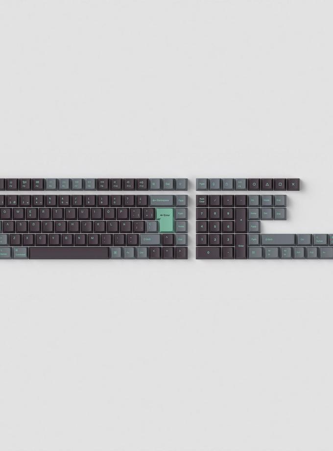 ISO Cherry Profile Dye-Sub PBT Full Set Keycap Set - Hacker Mint Best Seller