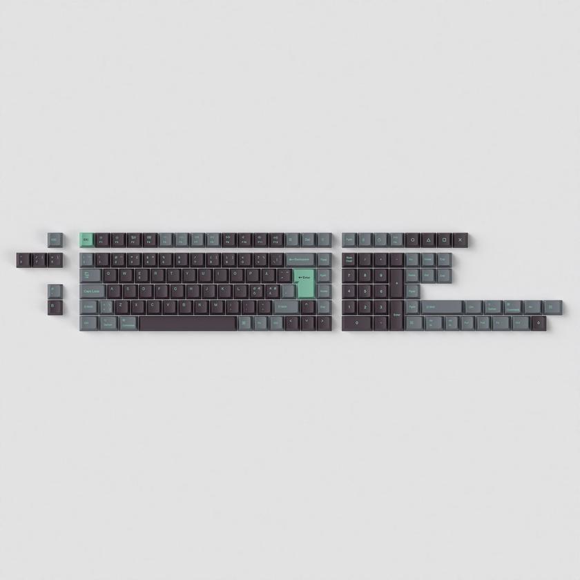 ISO Cherry Profile Dye-Sub PBT Full Set Keycap Set - Hacker Mint Best Seller