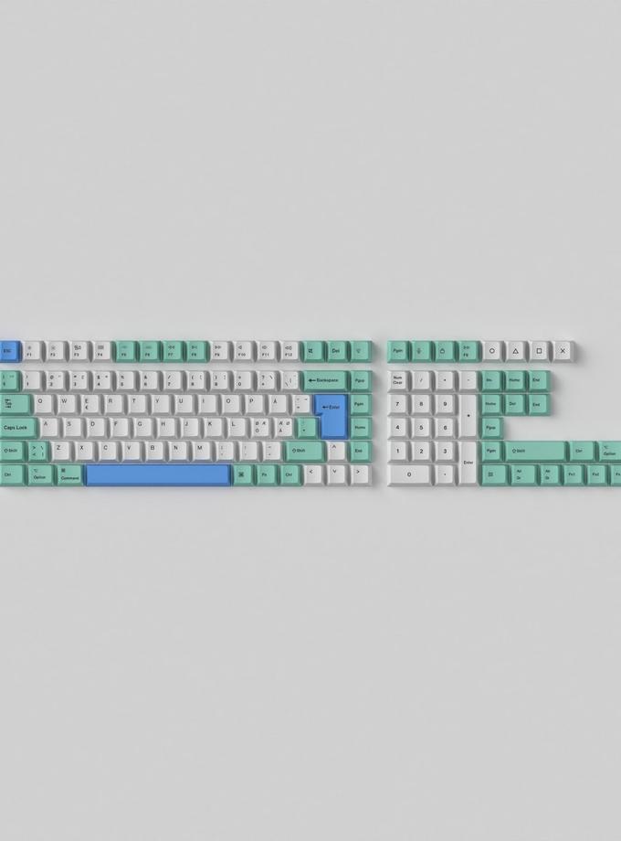 ISO Cherry Profile Dye-Sub PBT Full Set Keycap Set - Iceberg New Arrival