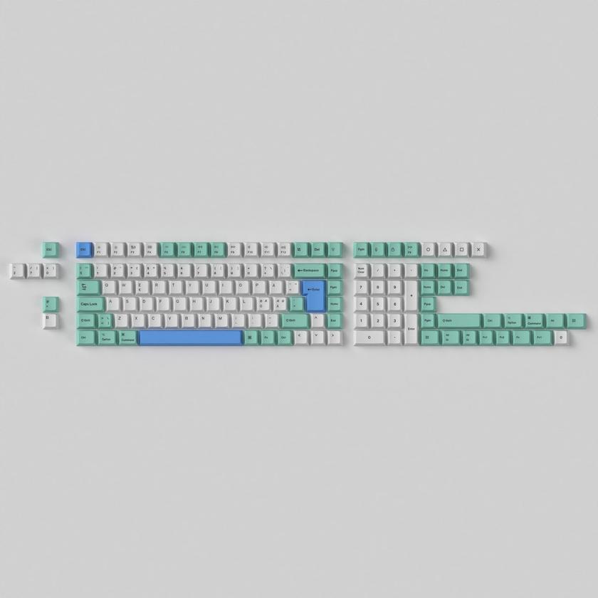 ISO Cherry Profile Dye-Sub PBT Full Set Keycap Set - Iceberg New Arrival