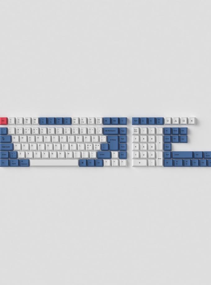 ISO Cherry Profile Dye-Sub PBT Full Set Keycap Set - Modern Blue For Sale