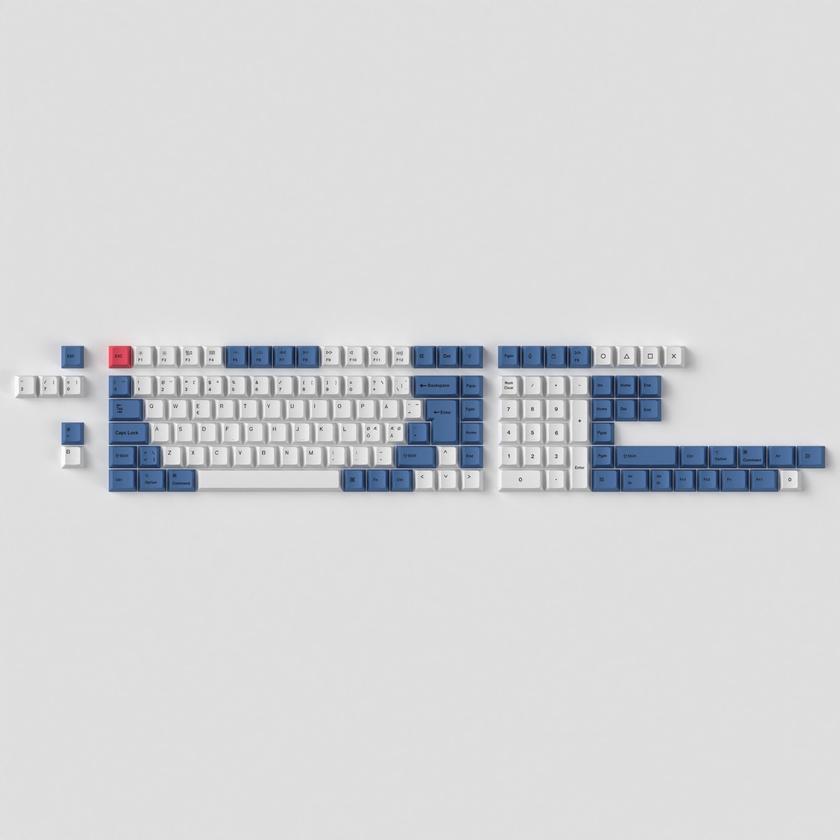 ISO Cherry Profile Dye-Sub PBT Full Set Keycap Set - Modern Blue For Sale