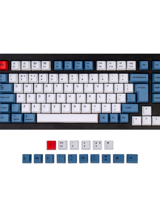 ISO Q1 & Q1 Pro & V1 & K2 & K2 Pro OEM Dye-Sub PBT Keycap Set - Blue For Sale