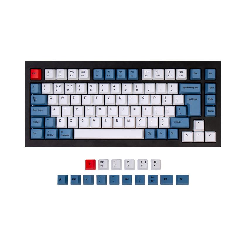 ISO Q1 & Q1 Pro & V1 & K2 & K2 Pro OEM Dye-Sub PBT Keycap Set - Blue For Sale