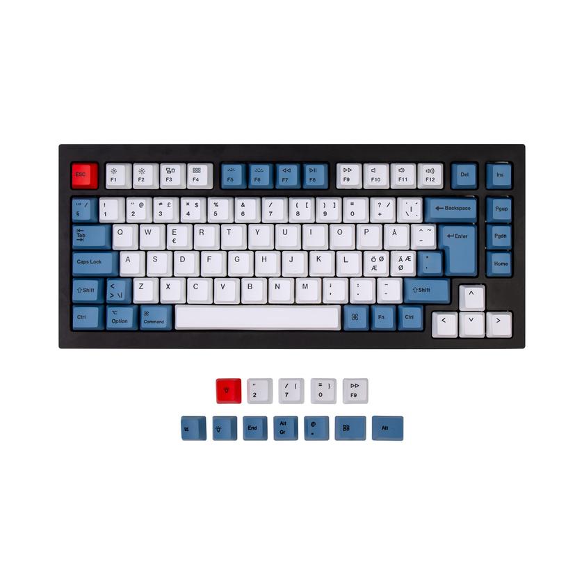 ISO Q1 & Q1 Pro & V1 & K2 & K2 Pro OEM Dye-Sub PBT Keycap Set - Blue For Sale