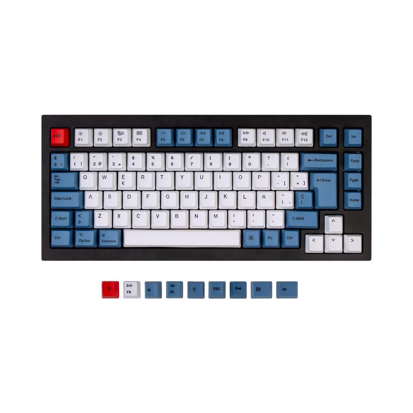 ISO Q1 & Q1 Pro & V1 & K2 & K2 Pro OEM Dye-Sub PBT Keycap Set - Blue For Sale