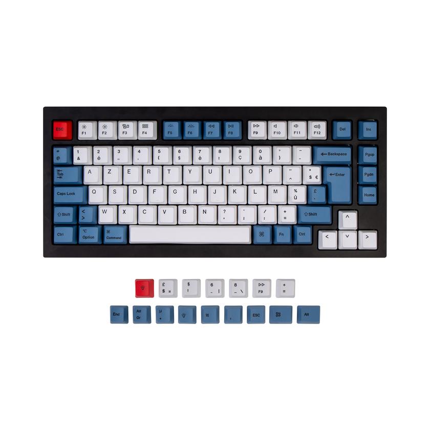 ISO Q1 & Q1 Pro & V1 & K2 & K2 Pro OEM Dye-Sub PBT Keycap Set - Blue For Sale