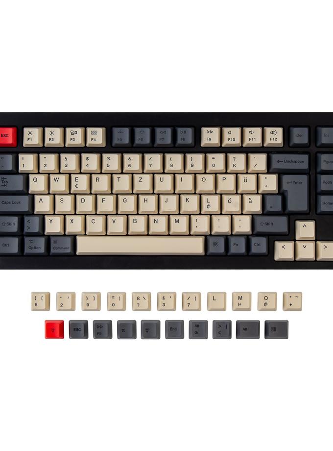 ISO Q1 & Q1 Pro & V1 & K2 & K2 Pro OEM Dye-Sub PBT Keycap Set - Carbon For Sale