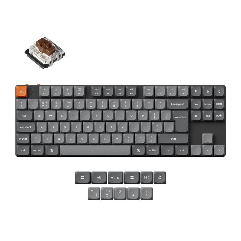 Keychron K1 Max QMK Wireless Custom Mechanical Keyboard ISO Layout Collection For Sale