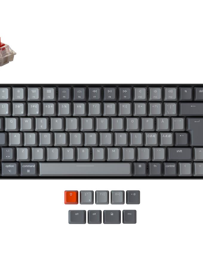 Keychron K2 Wireless Mechanical Keyboard (Nordic ISO Layout) - Version 2 High Quality