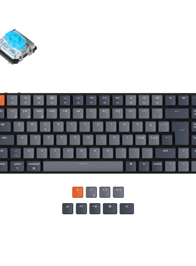 Keychron K3 Ultra-slim Wireless Mechanical Keyboard (Nordic ISO Layout) - Version 2 For Sale