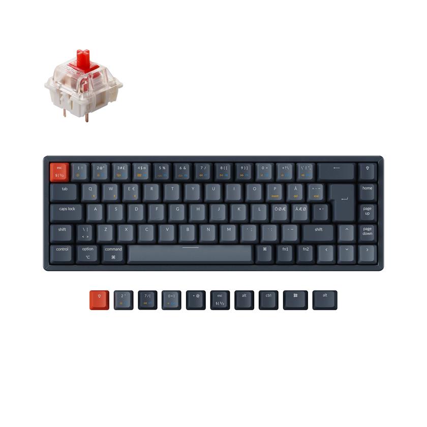 Keychron K6 Wireless Mechanical Keyboard (Nordic ISO Layout) Same Day Delivery