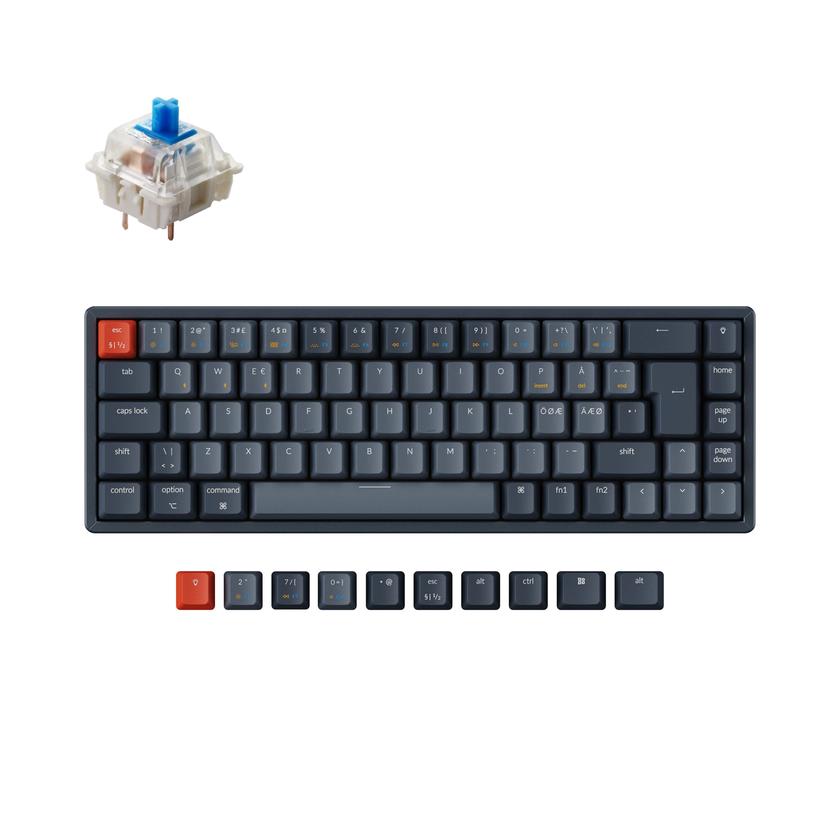 Keychron K6 Wireless Mechanical Keyboard (Nordic ISO Layout) Same Day Delivery