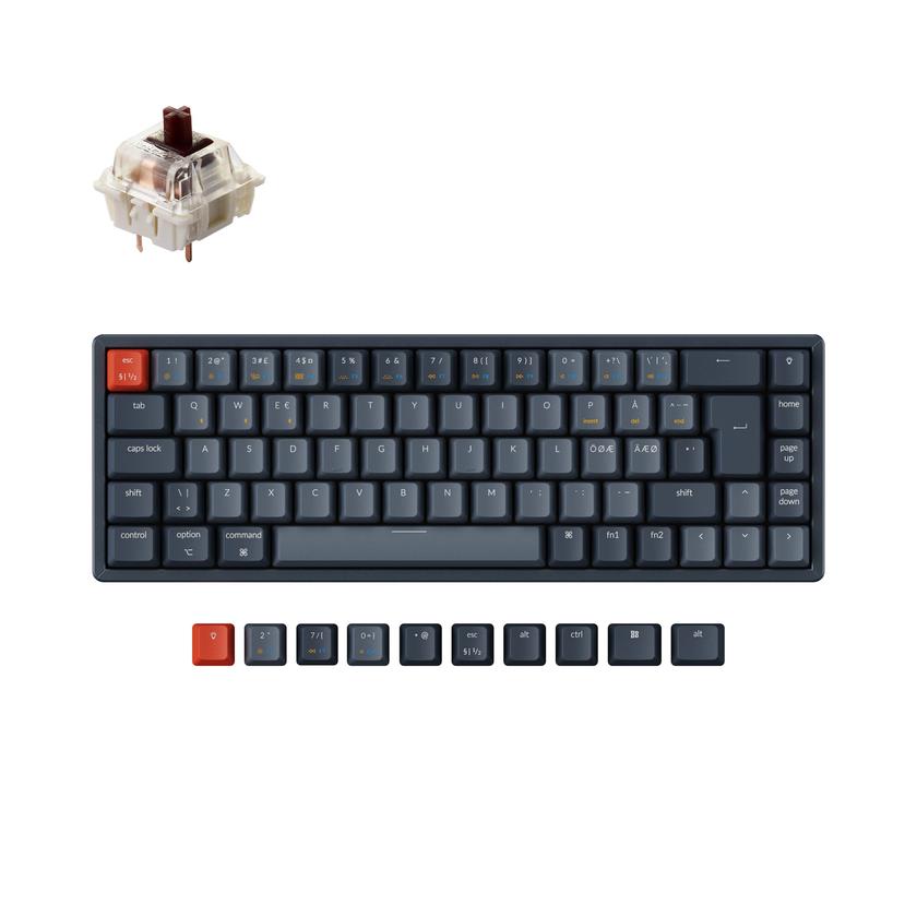 Keychron K6 Wireless Mechanical Keyboard (Nordic ISO Layout) Same Day Delivery