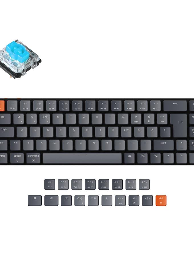 Keychron K7 Ultra-slim Wireless Mechanical Keyboard (German ISO-DE Layout) Same Day Delivery