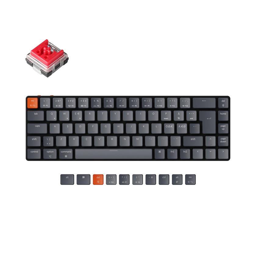 Keychron K7 Ultra-slim Wireless Mechanical Keyboard (Nordic ISO Layout) Same Day Delivery