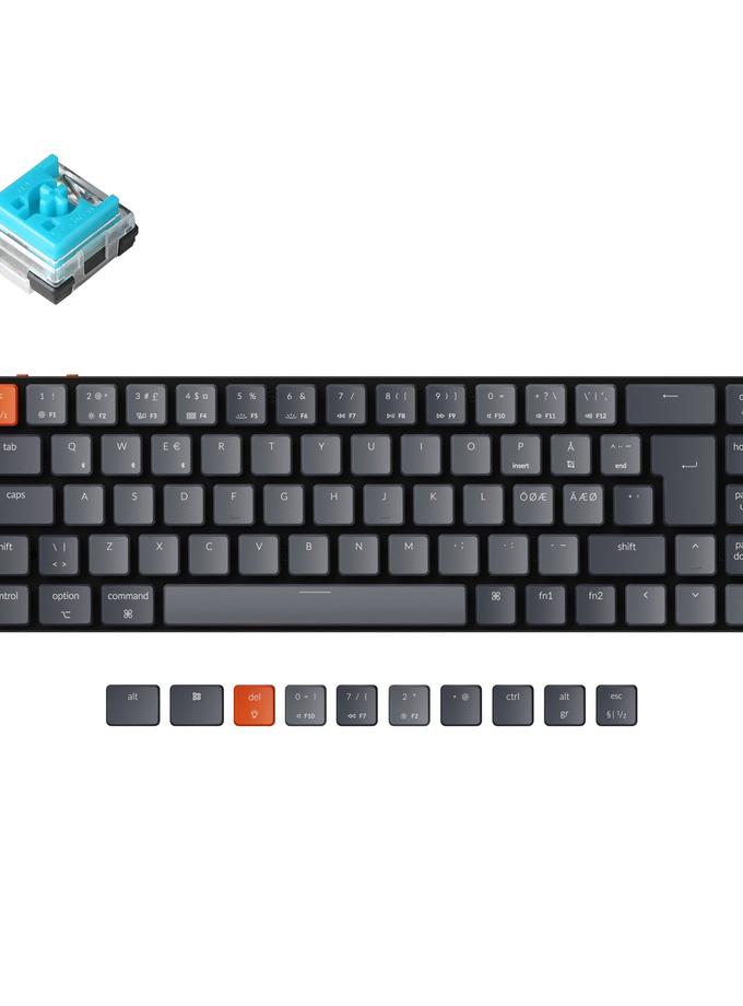 Keychron K7 Ultra-slim Wireless Mechanical Keyboard (Nordic ISO Layout) Same Day Delivery