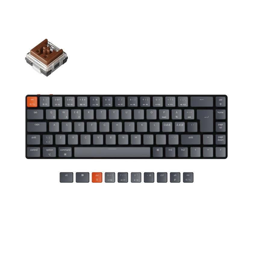 Keychron K7 Ultra-slim Wireless Mechanical Keyboard (Nordic ISO Layout) Same Day Delivery