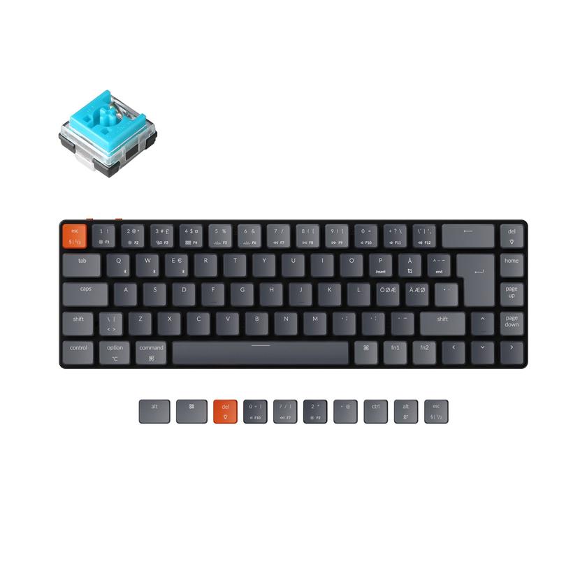 Keychron K7 Ultra-slim Wireless Mechanical Keyboard (Nordic ISO Layout) Same Day Delivery