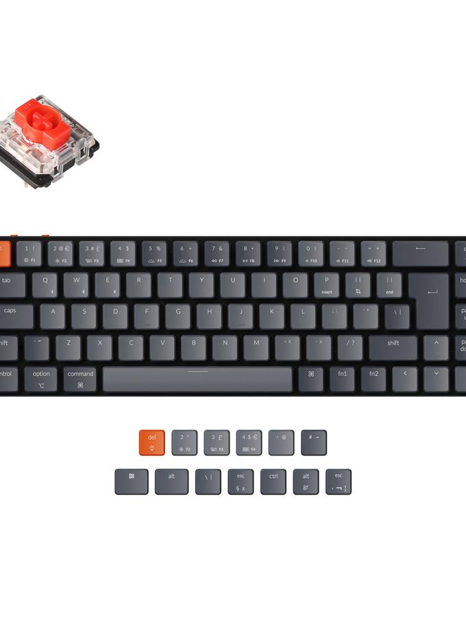 Keychron K7 Ultra-slim Wireless Mechanical Keyboard (UK ISO Layout) For Sale