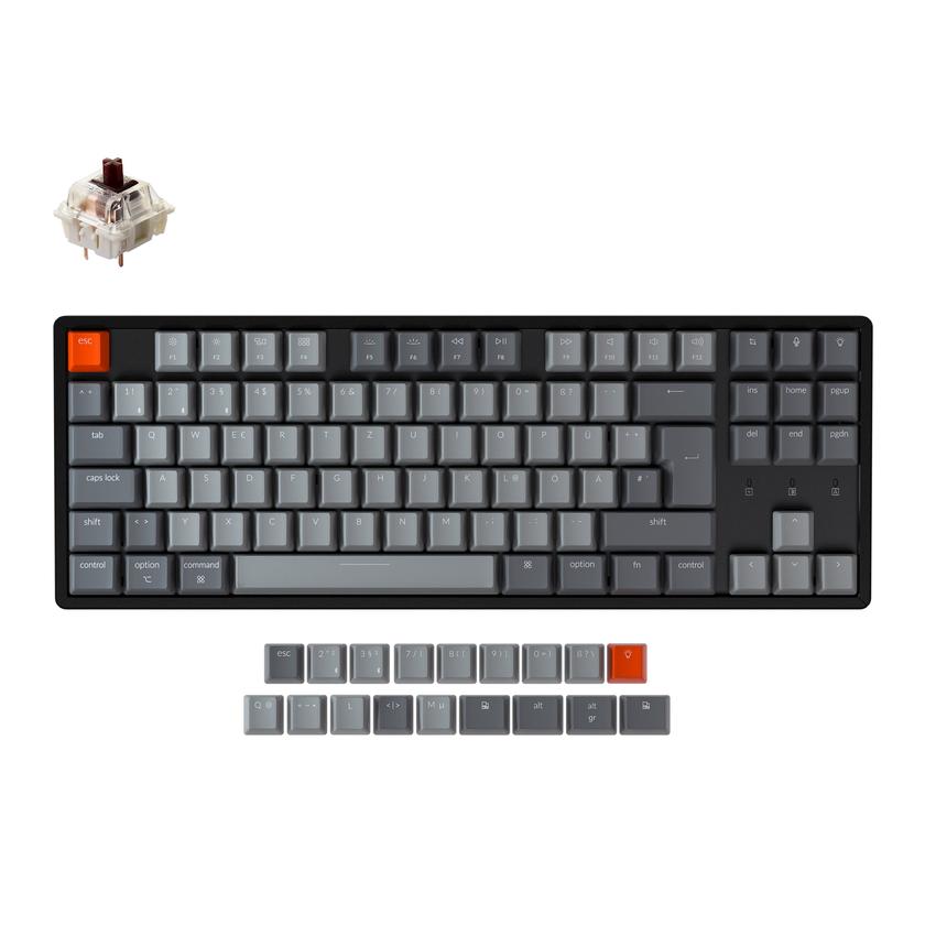 Keychron K8 Wireless Mechanical Keyboard (German ISO-DE Layout) For Sale