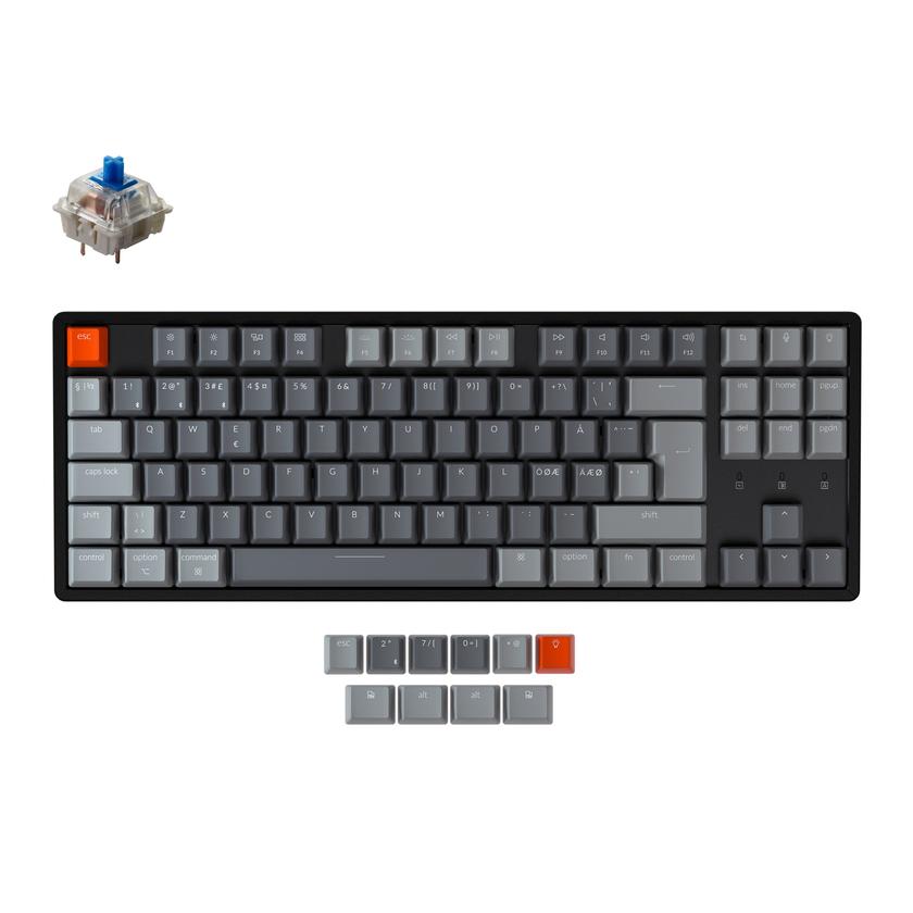 Keychron K8 Wireless Mechanical Keyboard (Nordic ISO Layout) High Quality