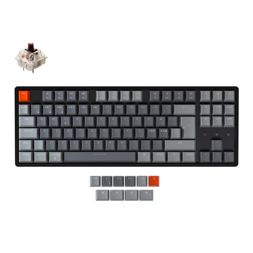 Keychron K8 Wireless Mechanical Keyboard (Nordic ISO Layout) High Quality