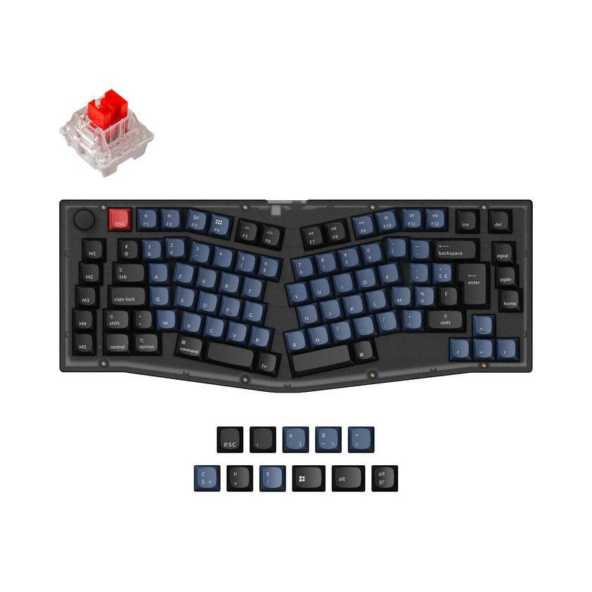 Keychron V10 (Alice Layout) QMK Custom Mechanical Keyboard ISO Layout Collection Same Day Delivery